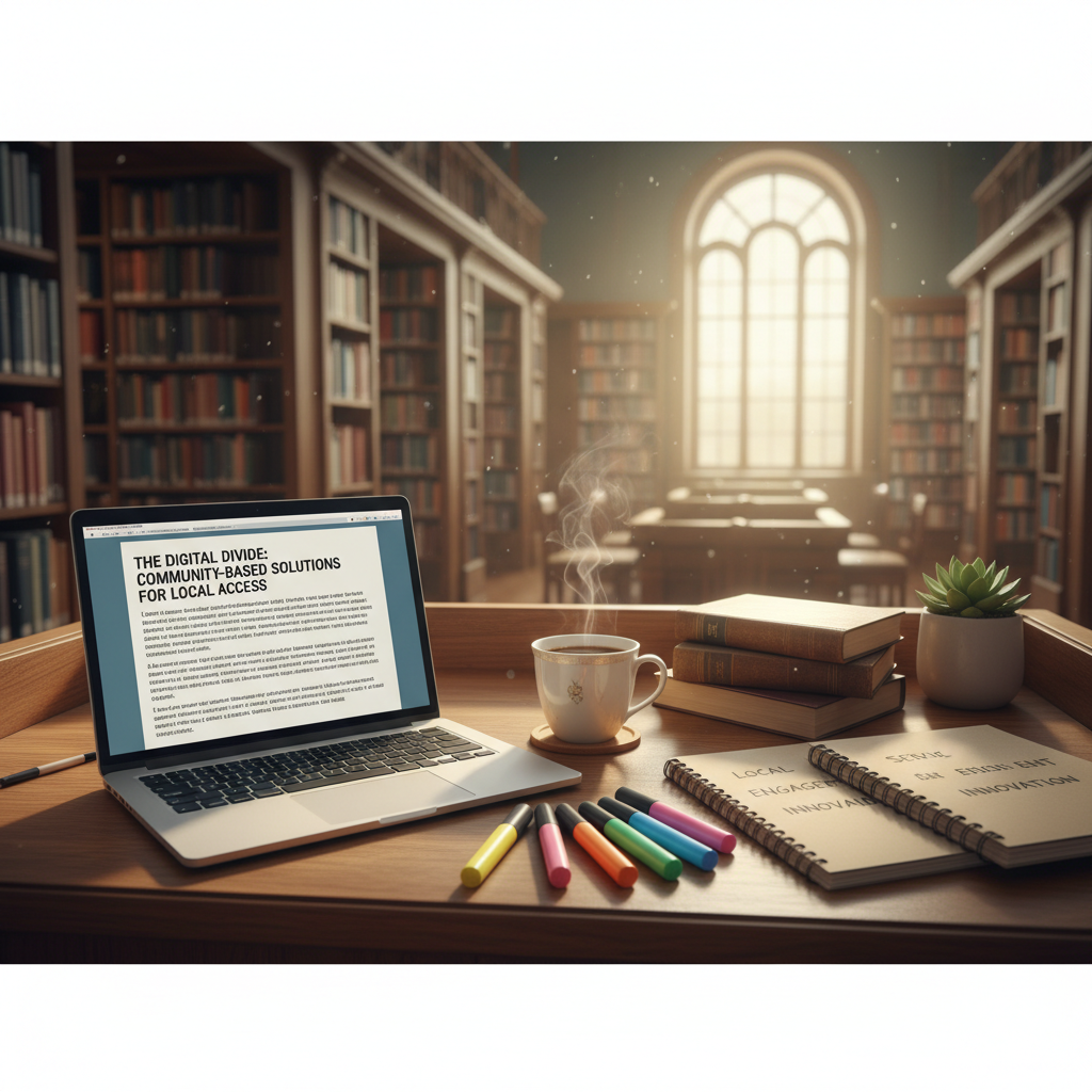 A focused student working on a dissertation with a stack of academic books and a laptop on a wooden desk.